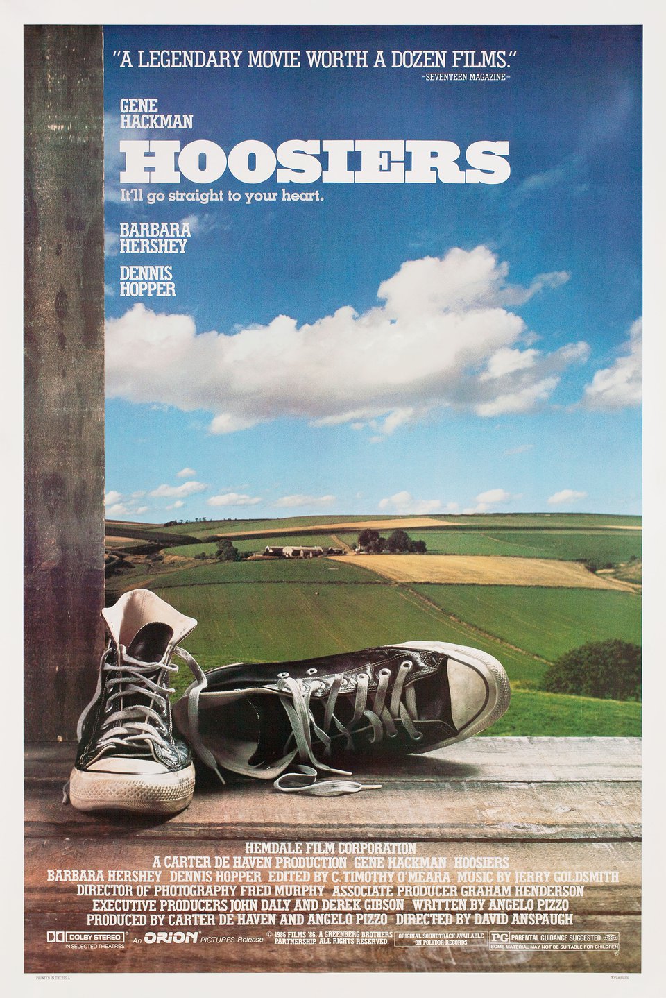 Film poster for Hoosiers